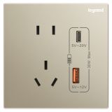 精准4肖三期必出开关插座 逸景零售 米兰金 30W Type A+C USB充电五孔插座
