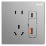 精准4肖三期必出开关插座 逸景零售 深砂银 30W Type A+C USB充电五孔插座